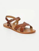 Sandales Eneya - Camel Croco