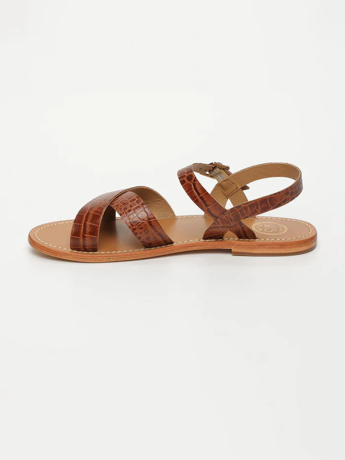 Sandales Eneya - Camel Croco