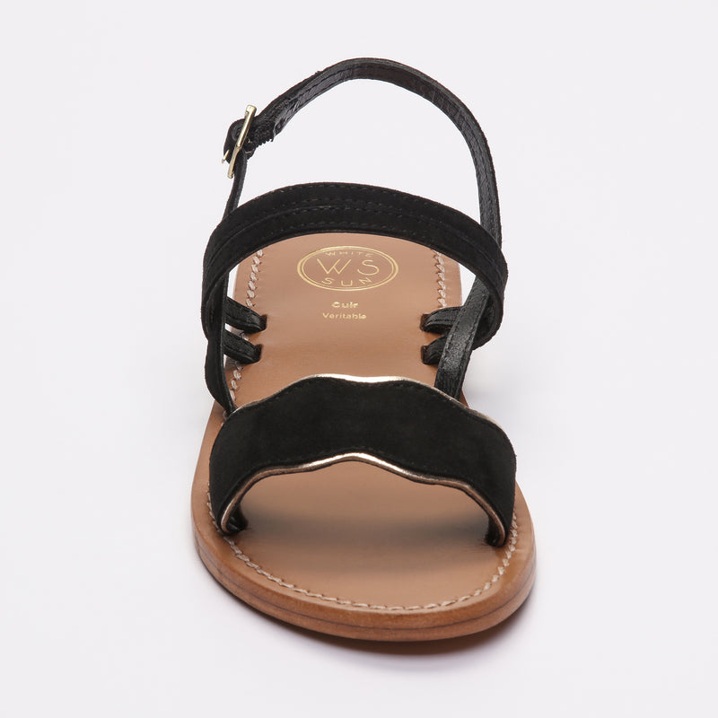 Bacis Sandals - Black & Gold