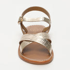 Eneya Sandals - Light Gold Croco