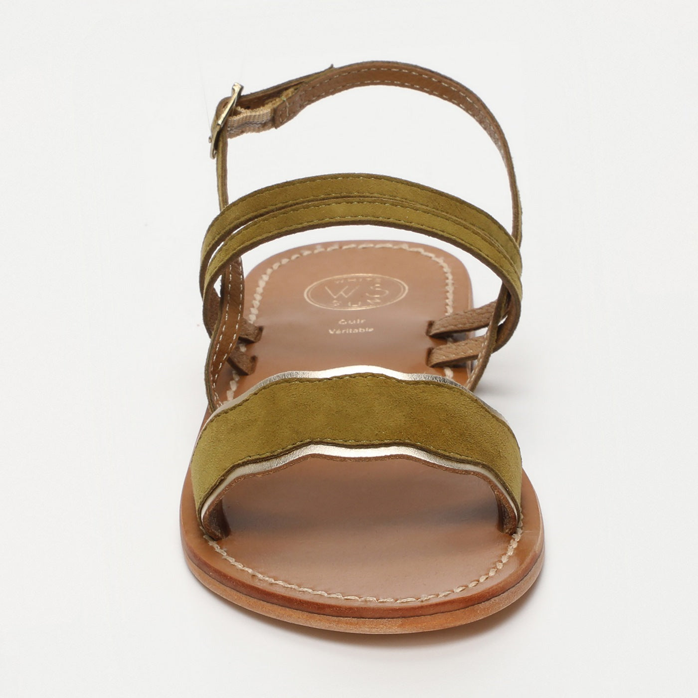 Sandalias Bacis - Oliva + Oro