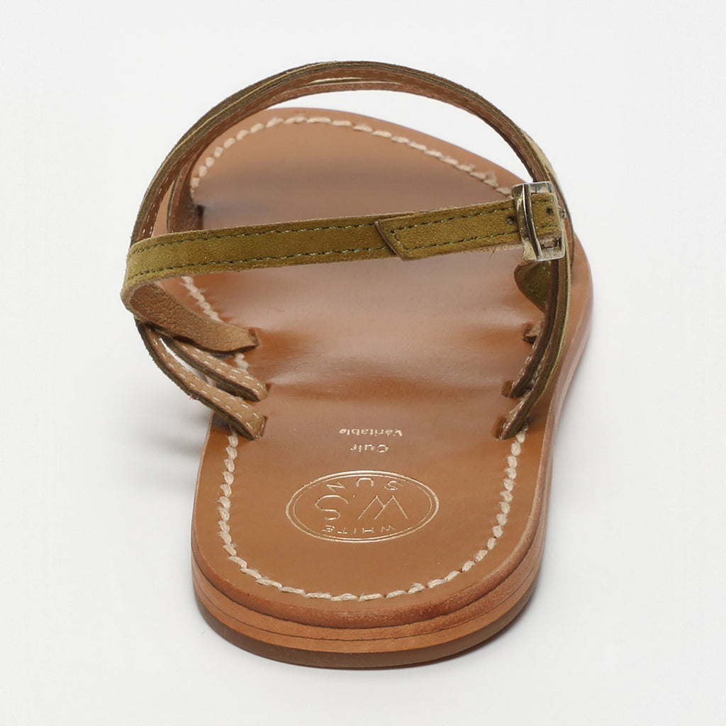 Sandalias Bacis - Oliva + Oro
