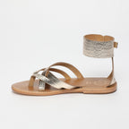 Sandalias Manoa - Light Gold Croco