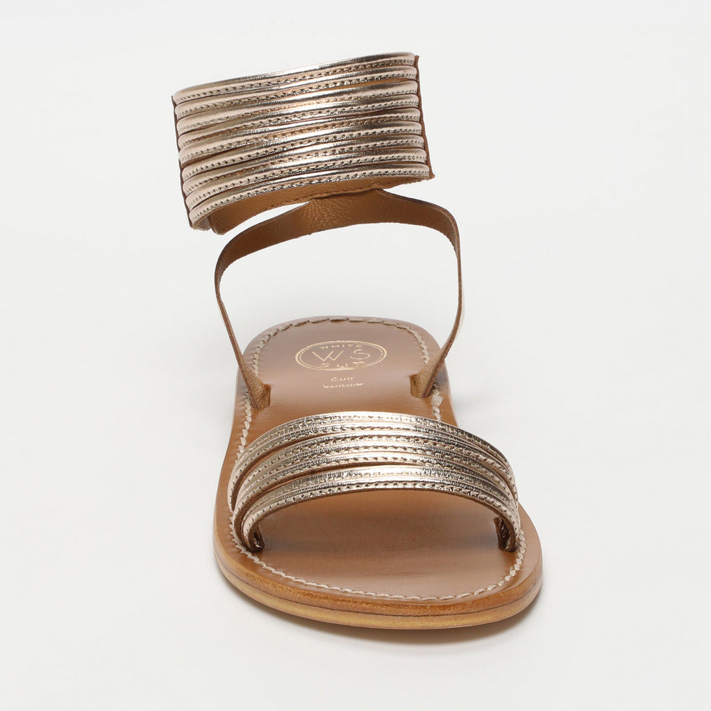 White Sun - Sandales Angeline - Gold Goat Leather - Doré