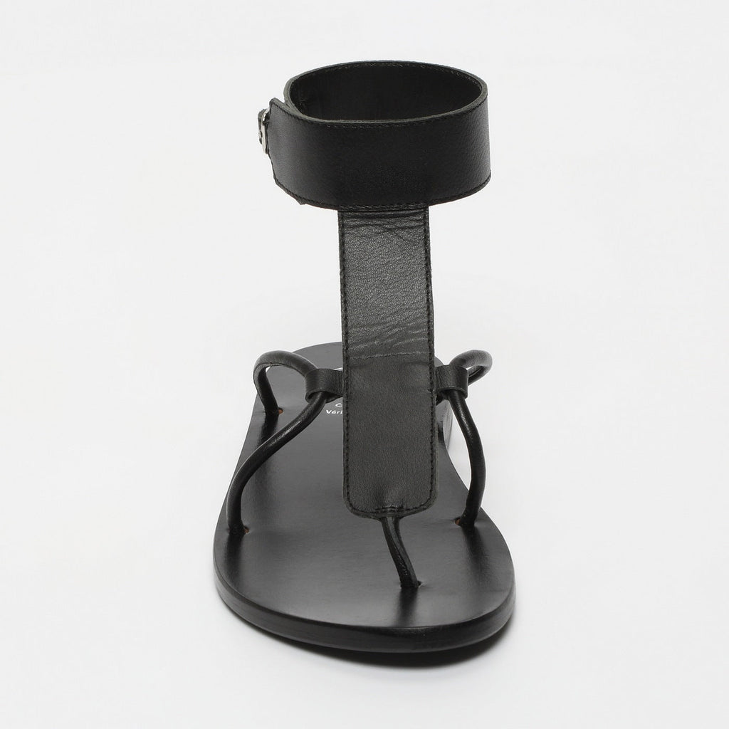 White Sun - Sandales Babithra - Black Goat Leather - Black