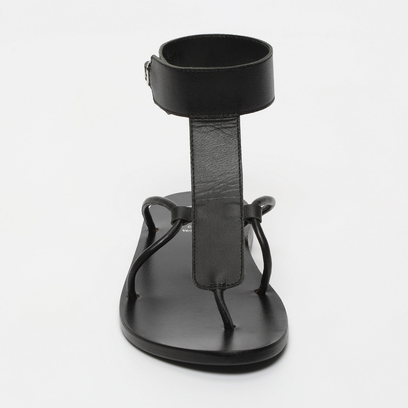 White Sun - Sandales Babithra - Black Goat Leather - Black