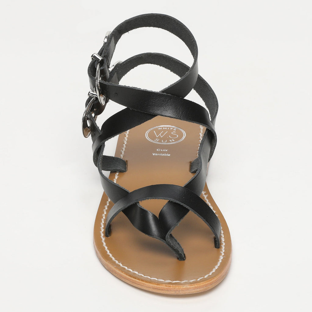 White Sun - Sandales Piana - Black Buff - Black
