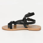 White Sun - Sandales Piana - Black Buff - Black