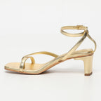 White Sun - Sandales Talon Cheyenne - Dark Gold Sheep Metallic Nappa - Dark Gold