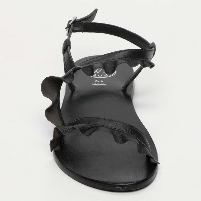 White Sun - Sandales Harper - Black Sheep Nappa - Black