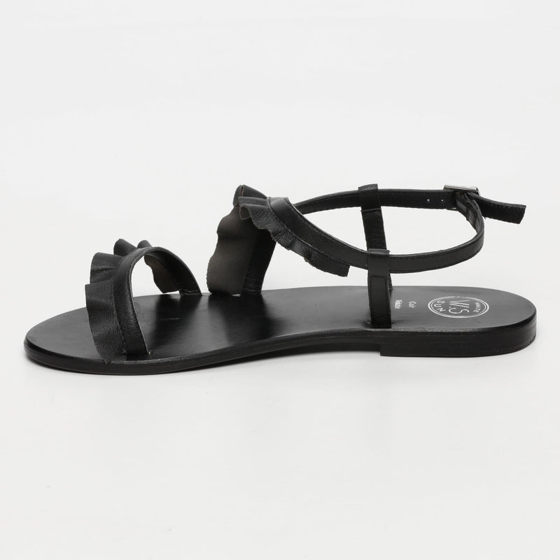 White Sun - Sandales Harper - Black Sheep Nappa - Black