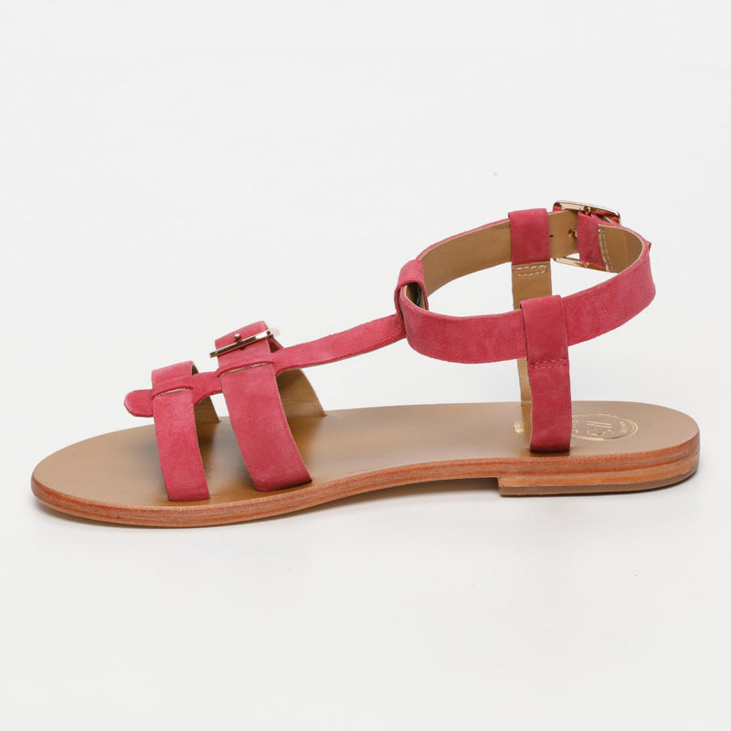 White Sun - Damyanti Sandals - Raspberry Goat Suede - Raspberry