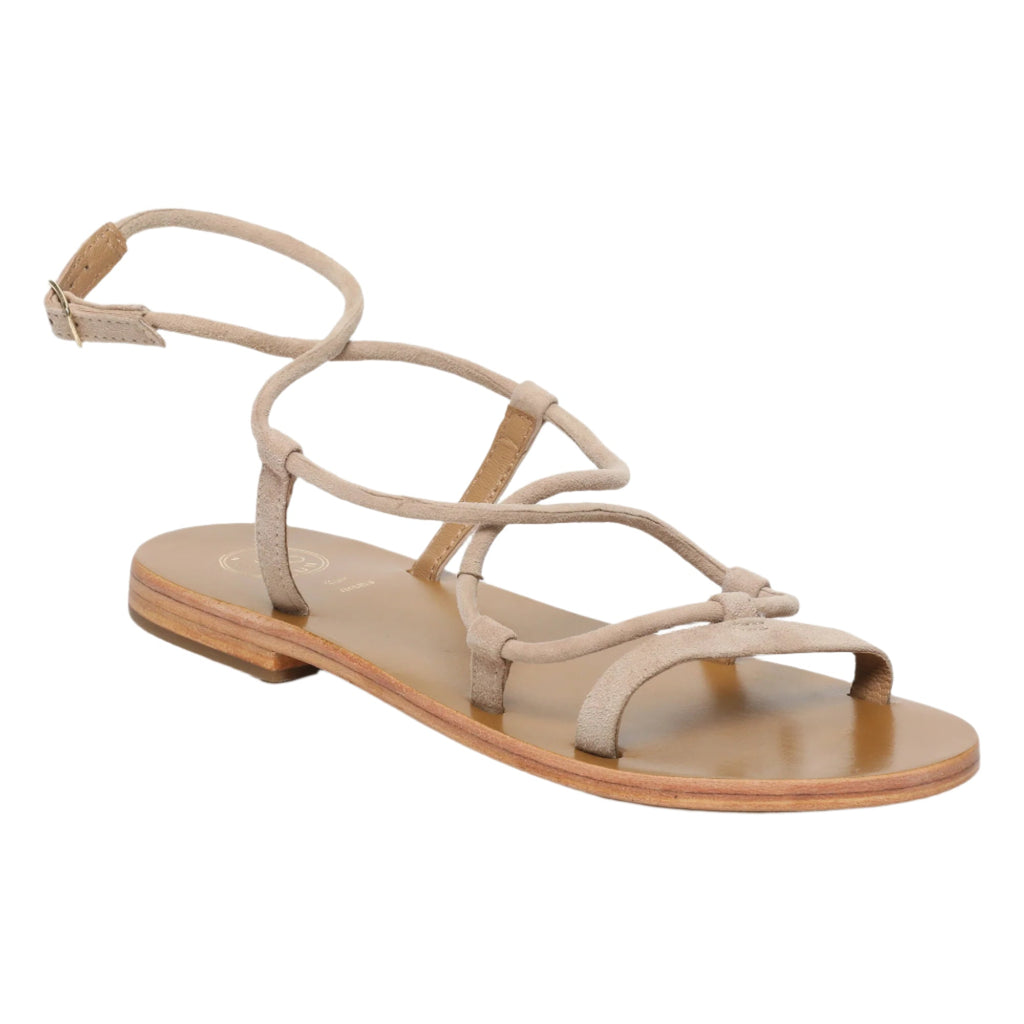 White Sun - Taylee Sandals - Light Beige Goat Suede - Light Beige