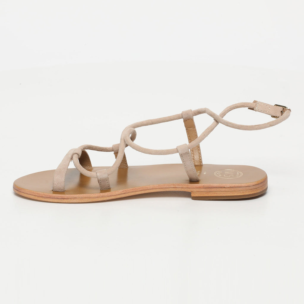 White Sun - Taylee Sandals - Light Beige Goat Suede - Light Beige