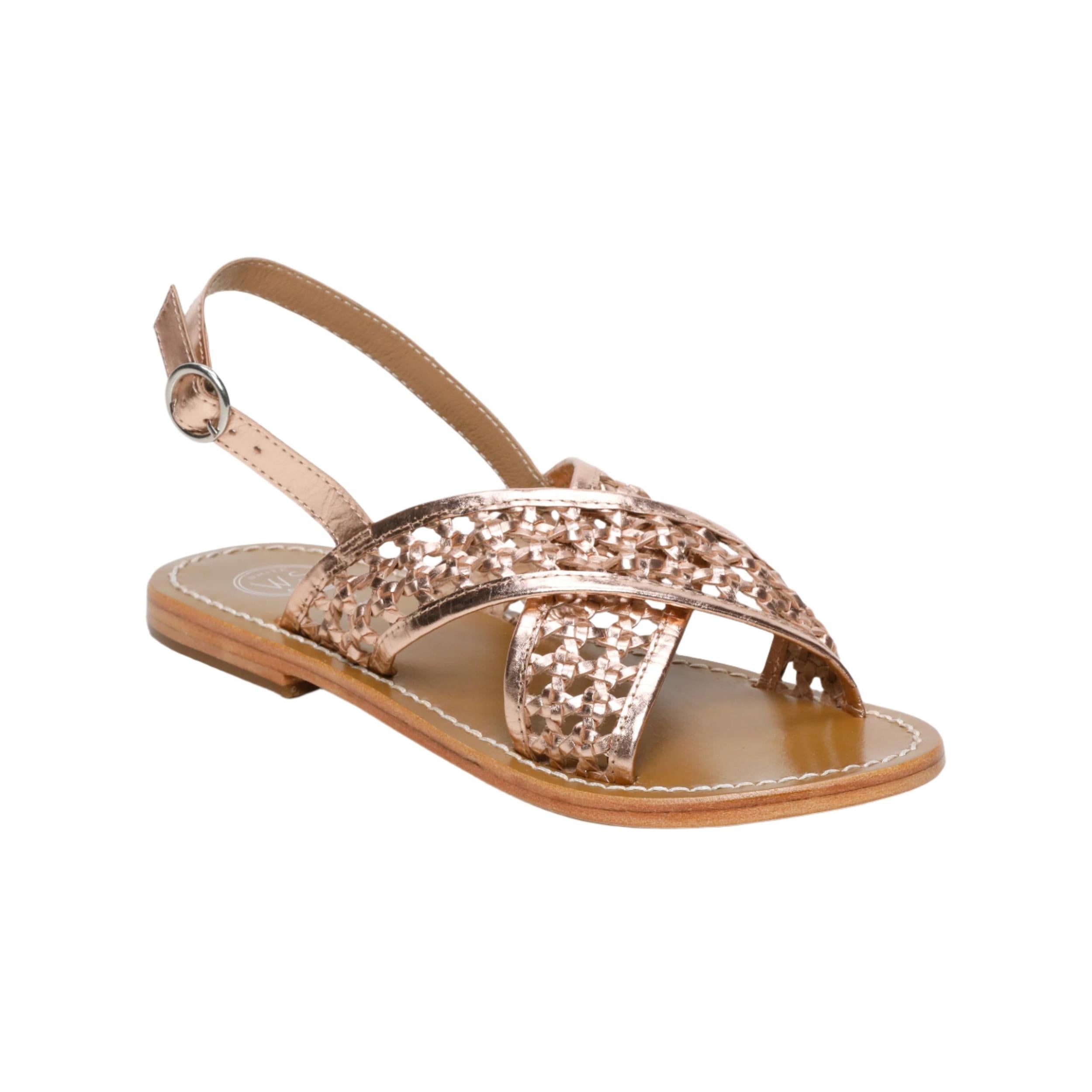 White Sun - Sandalias Baishakh - Rosegold Goat Leather - Rosegold