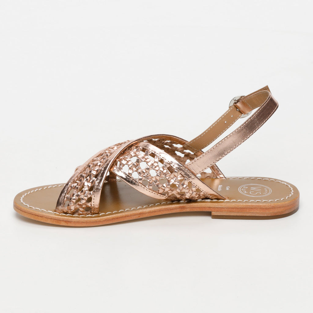 White Sun - Sandalias Baishakh - Rosegold Goat Leather - Rosegold