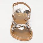 White Sun - Sandales Faro - Light Gold Croco Print Goat - Doré