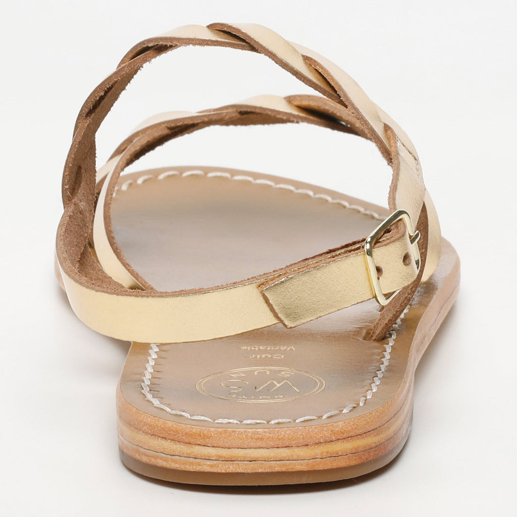 White Sun - Sandales Faro - Dark Gold Buff - Doré