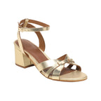 White Sun - Ysoline Heeled Sandals - Dark Gold Buff - Gold