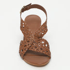 White Sun - Sandales Talon Chayotte - Camel Buff - Marron