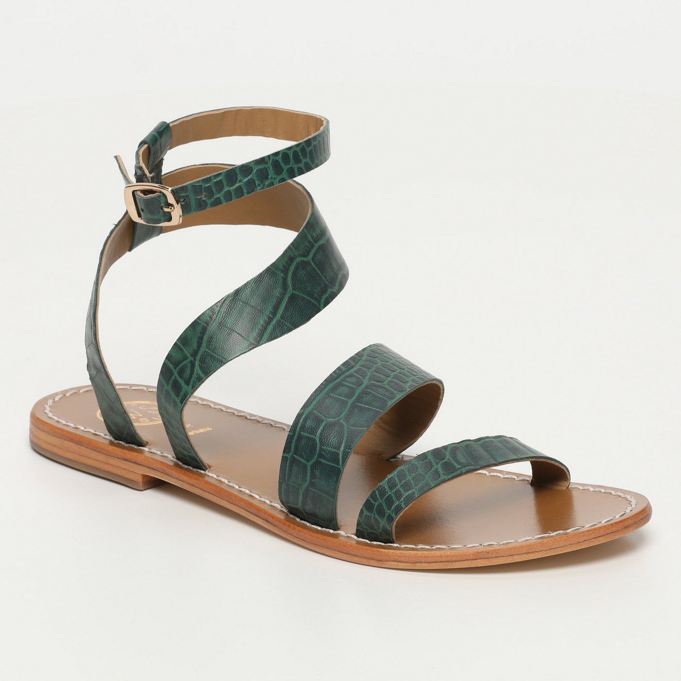 Oasis Sandals - Green Croco