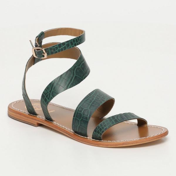 Sandales Oasis - Green Croco