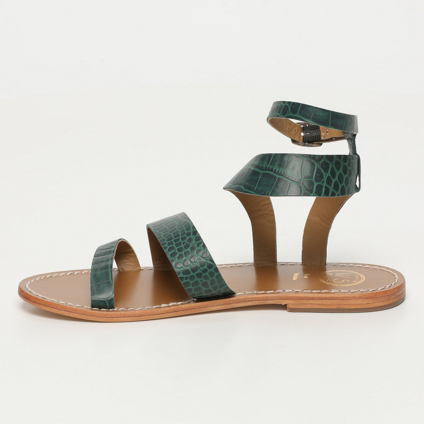 Oasis Sandals - Green Croco