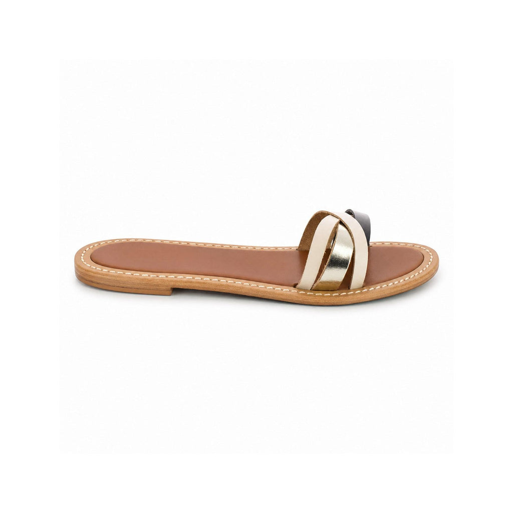 Sandalias Vortena - Beige+Black+Gold