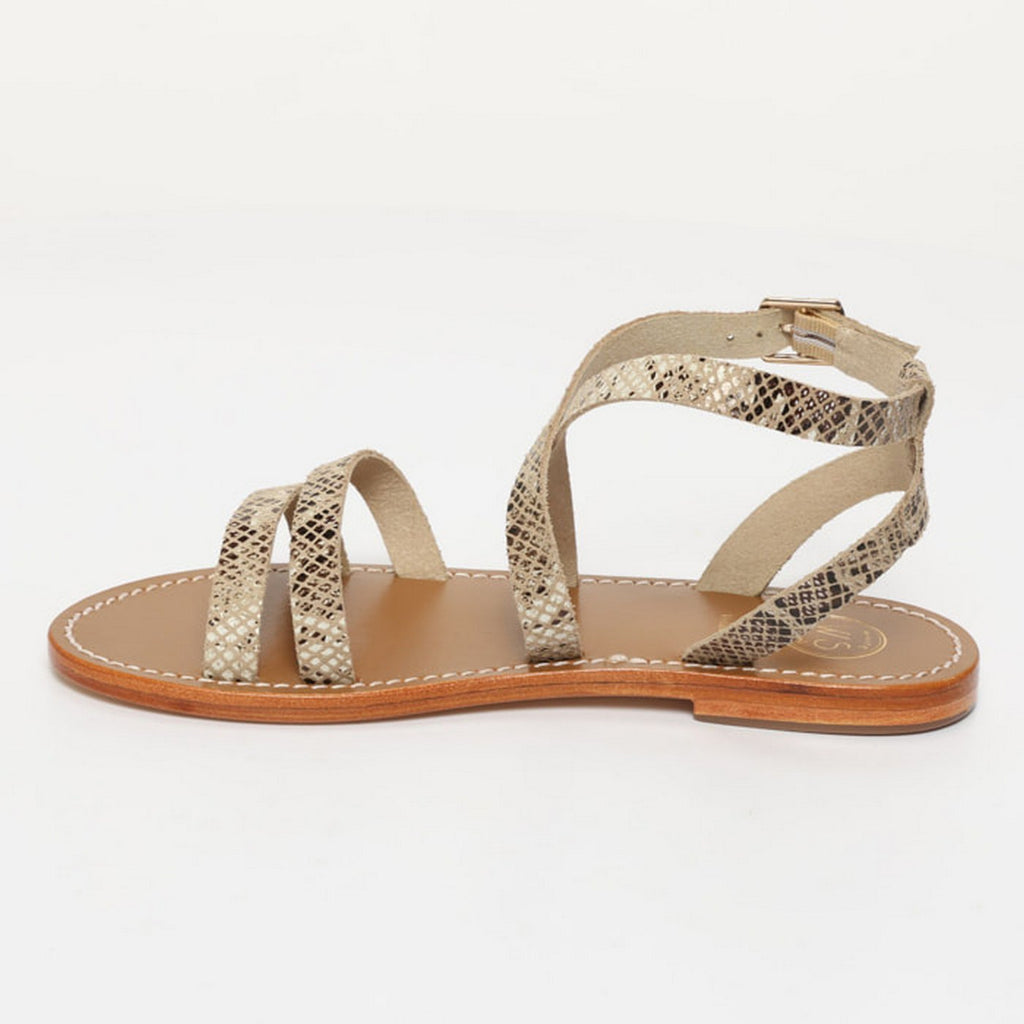 Lesia Sandals - Beige Snake