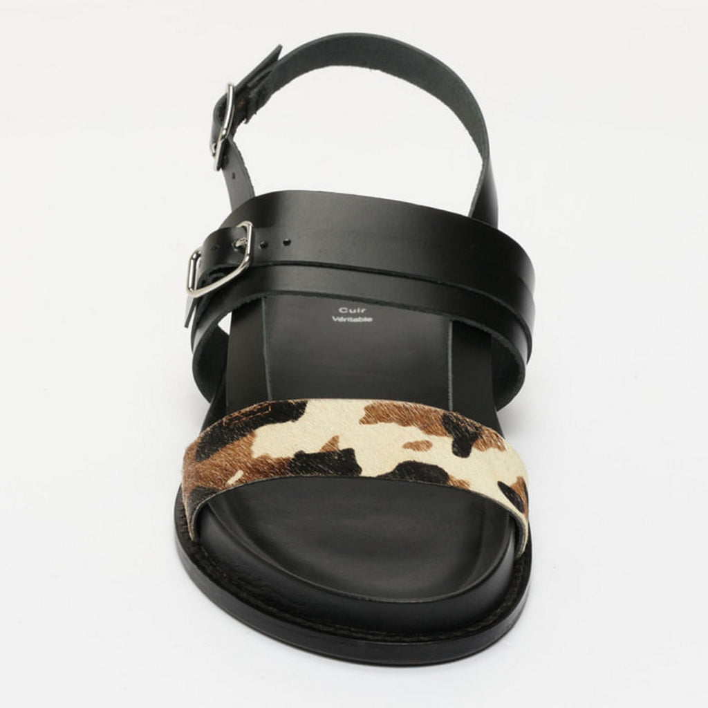 Zeneta Sandals - Cow+Black