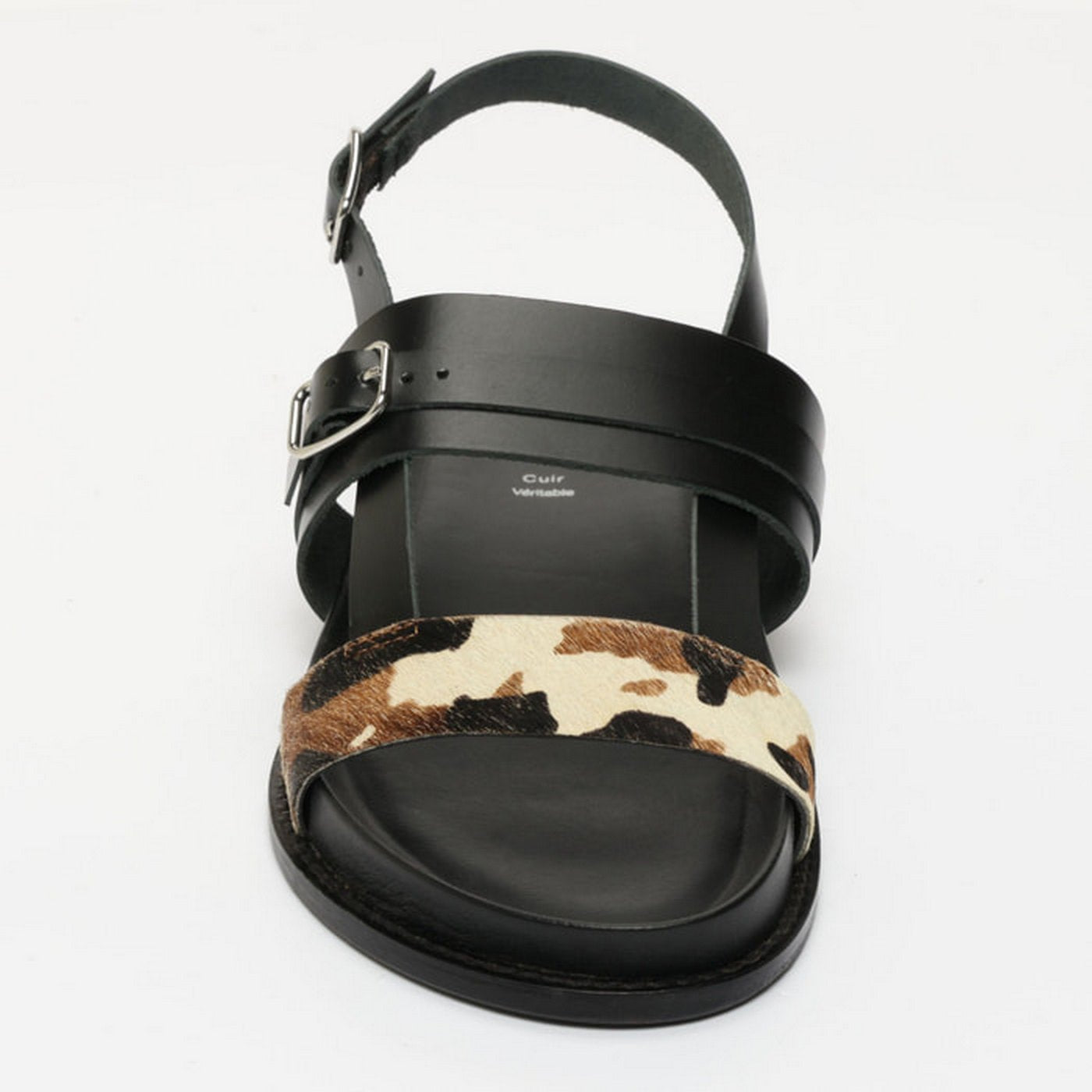Zeneta Sandals - Cow+Black