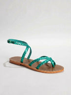 Perla Sandals - Diabolo Mint Metal