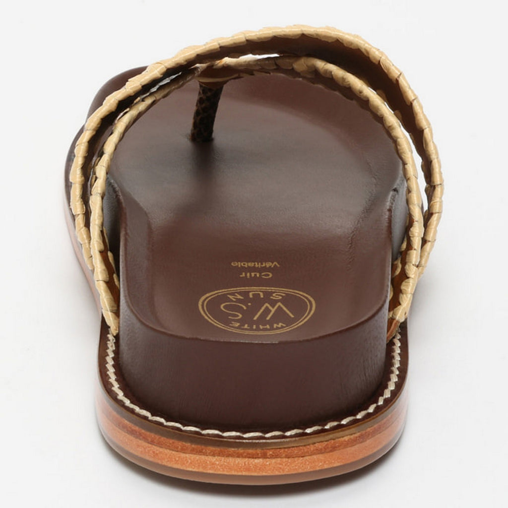 Caelum Sandals - Brown Snake+Beige