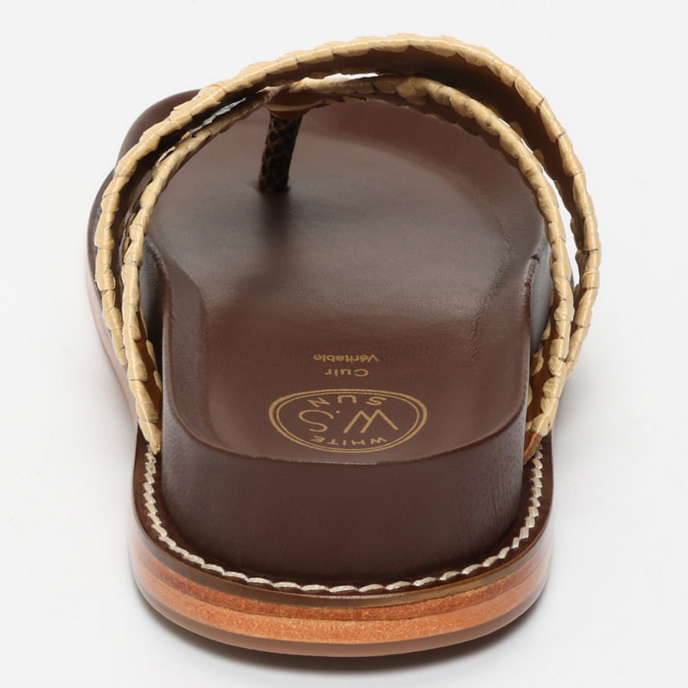 Caelum Sandals - Brown Snake+Beige