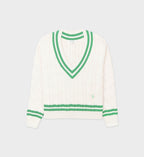 Src Cableknit Jumper - Cream/Clean Mint - Women