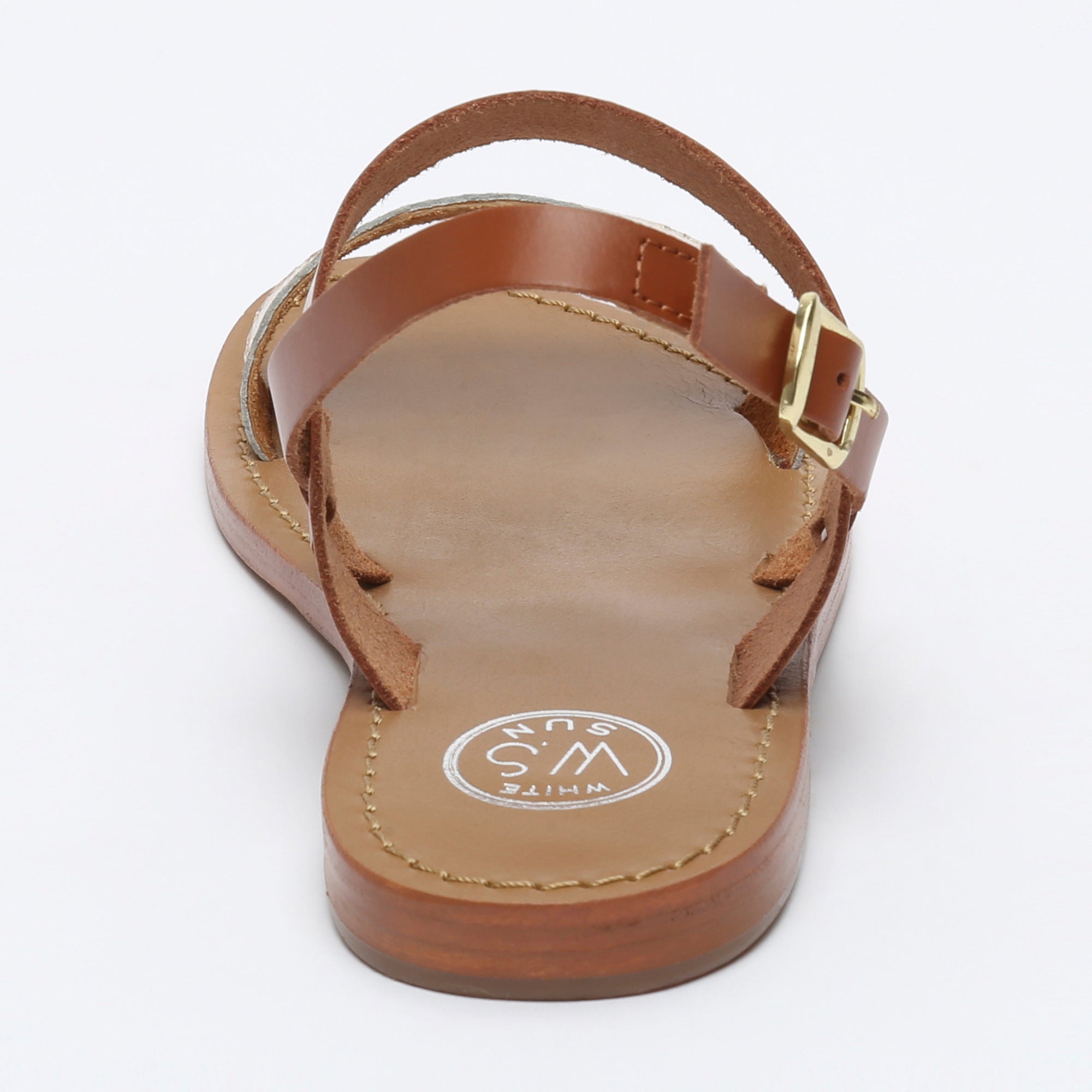 White Sun - Bursa Sandals - Gold Snake Foil - Gold+Brown