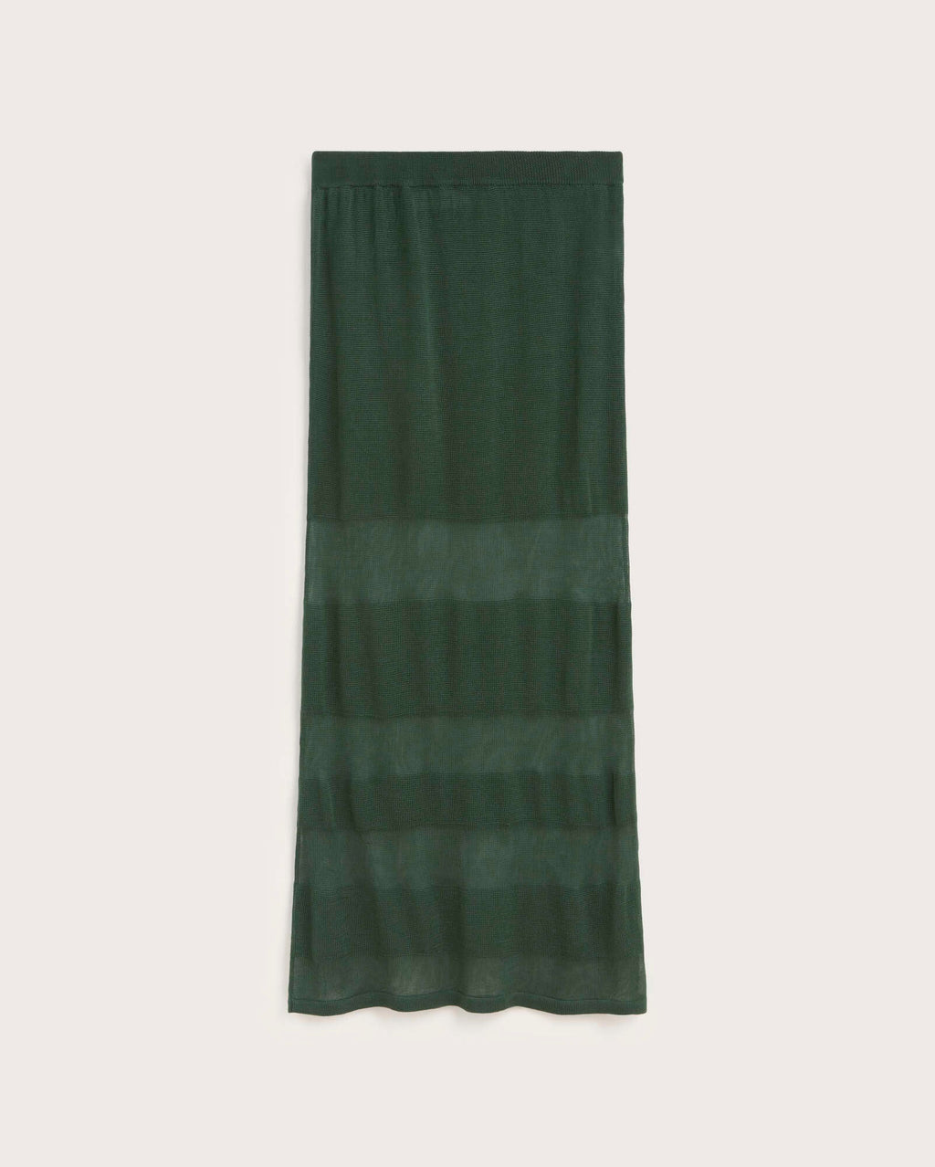 Gonna lunga a righe semitrasparente Noira - Verde