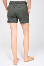 Clean Stretch Poplin Shorts - Marsh Pigment - Women