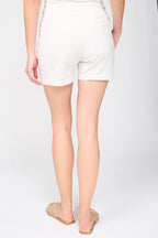 Short And Stretchy Poplin - White Smoky Pigment - Women