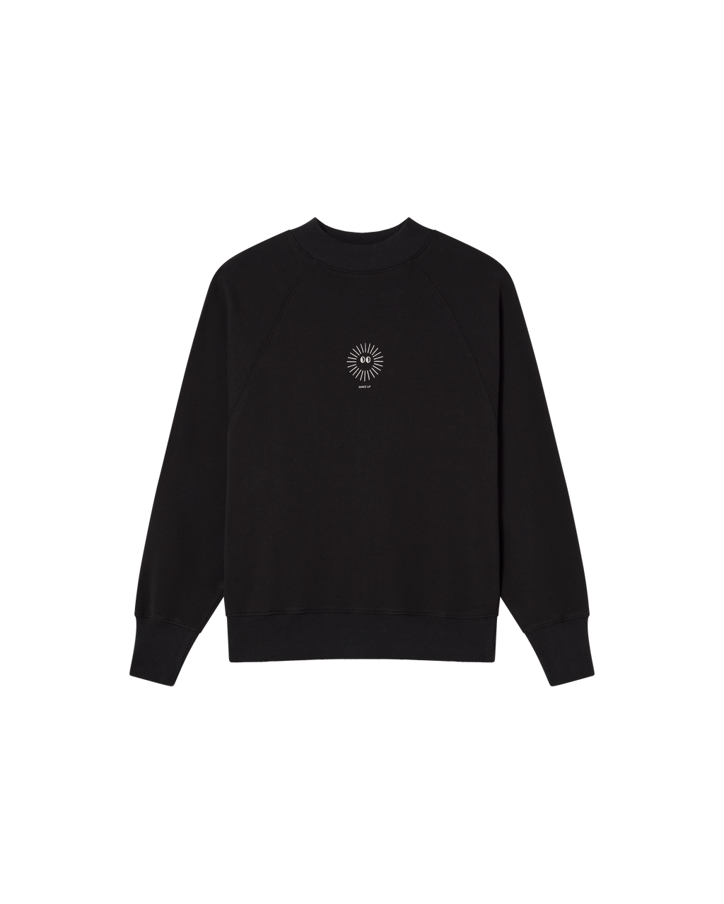 Sudadera negra New sol sostenible - silueta