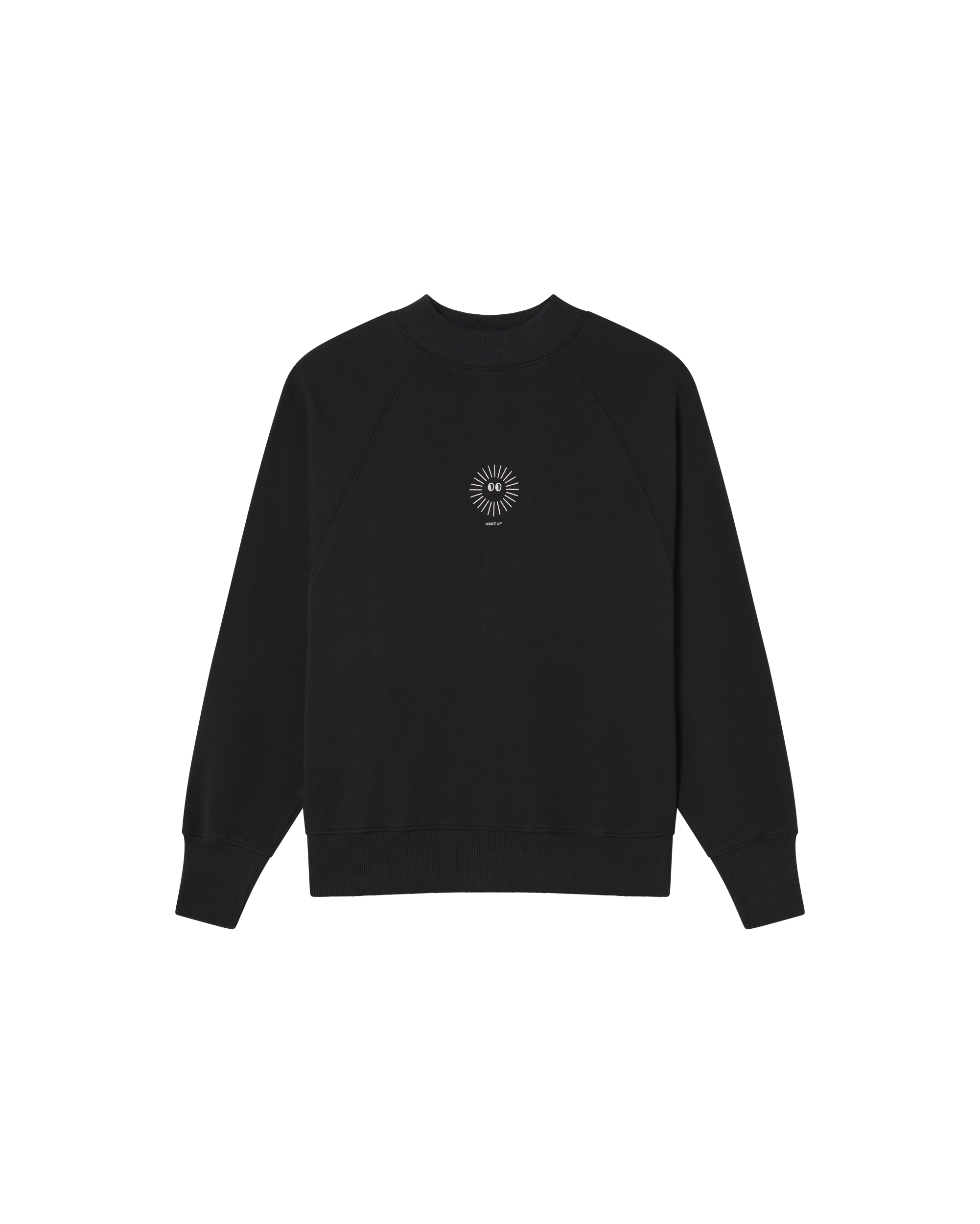Sudadera negra New sol sostenible - silueta
