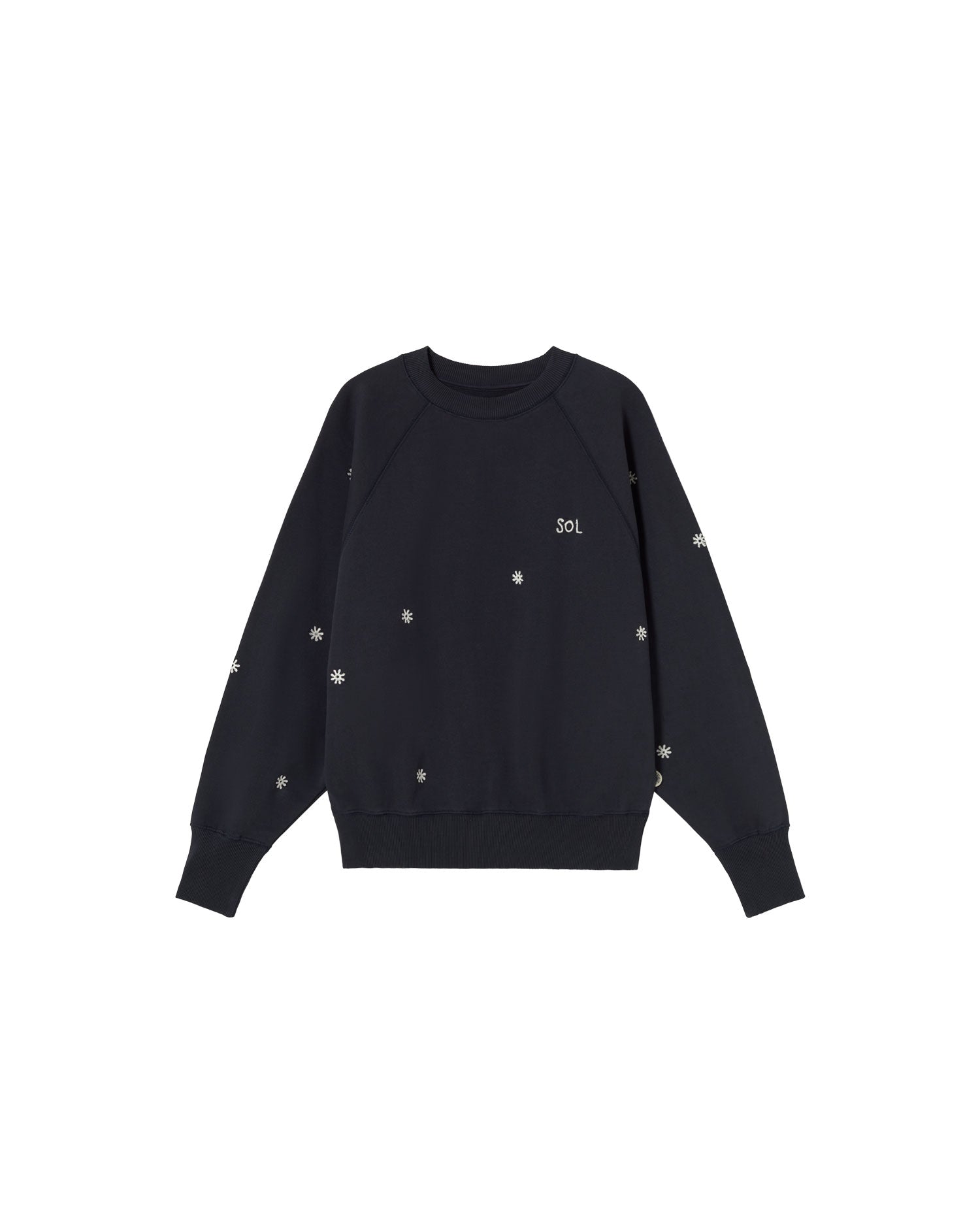 Sudadera navy solsol Bonnie sostenible - silueta 1