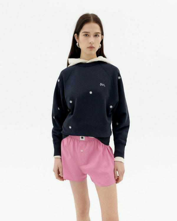 Sudadera azul marino solsol Bonnie sostenible-1