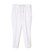 Pantalón Easy Fit Self Stripe - Blanco - Mujer