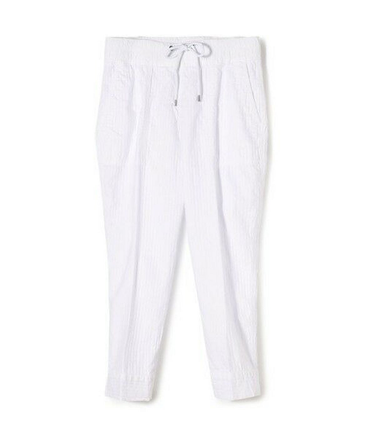 Pantalón Easy Fit Self Stripe - Blanco - Mujer