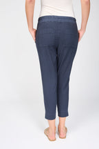 Pantalon Easy Fit Self Stripe - Bleu Pétrole - Femme