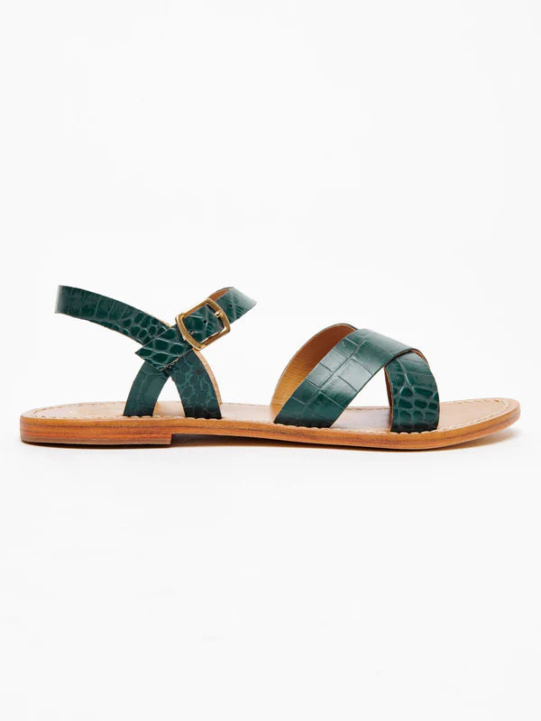 Sandalias Eneya - Croco Verde