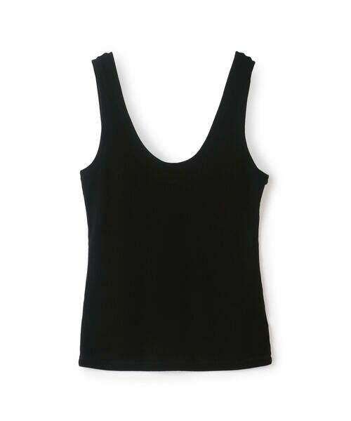 Top Sin Mangas Tencel Cachemira Con Escote Abierto - Negro - Mujer