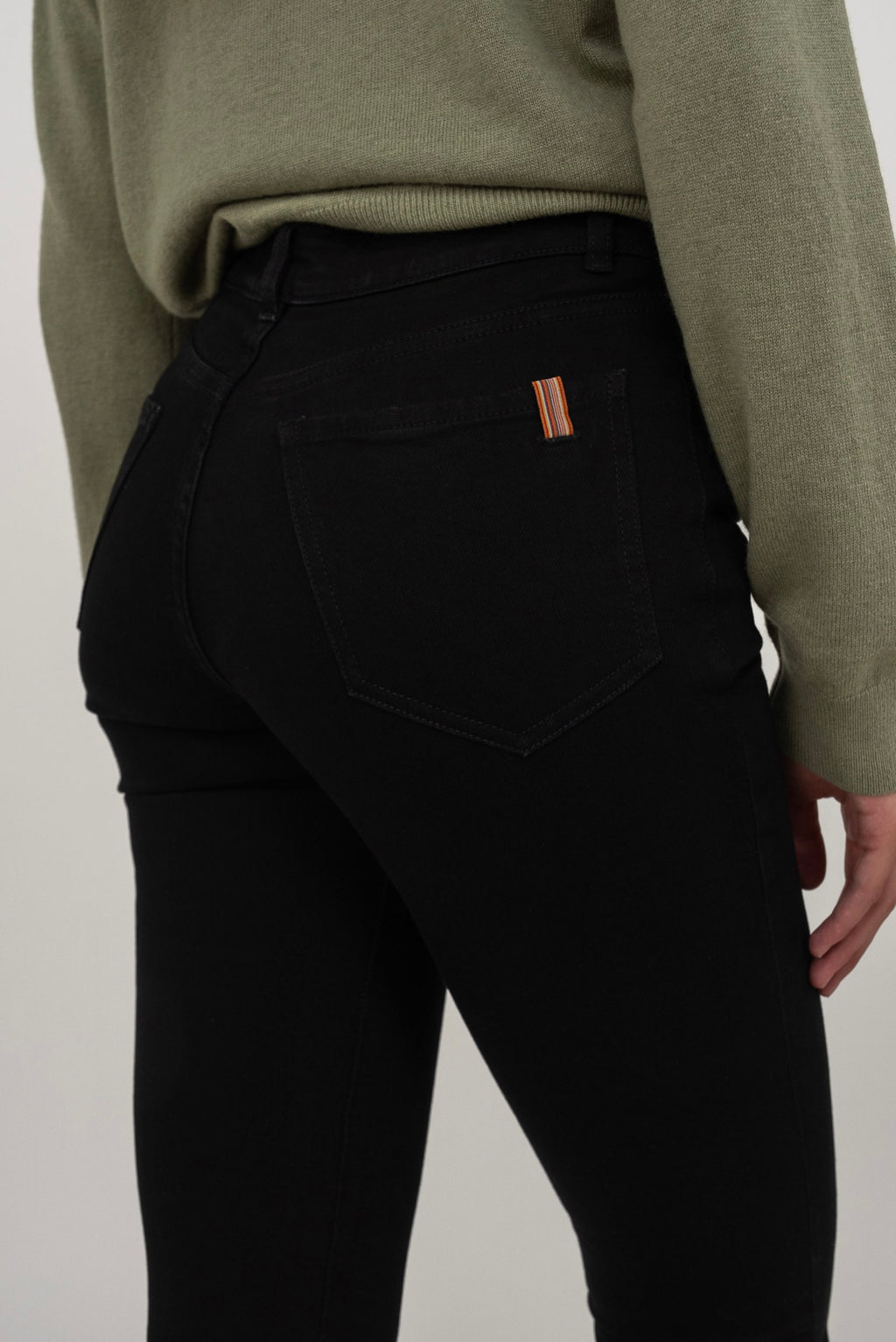 Proste Spodnie Nerium Denim - Czarny - Kobieta