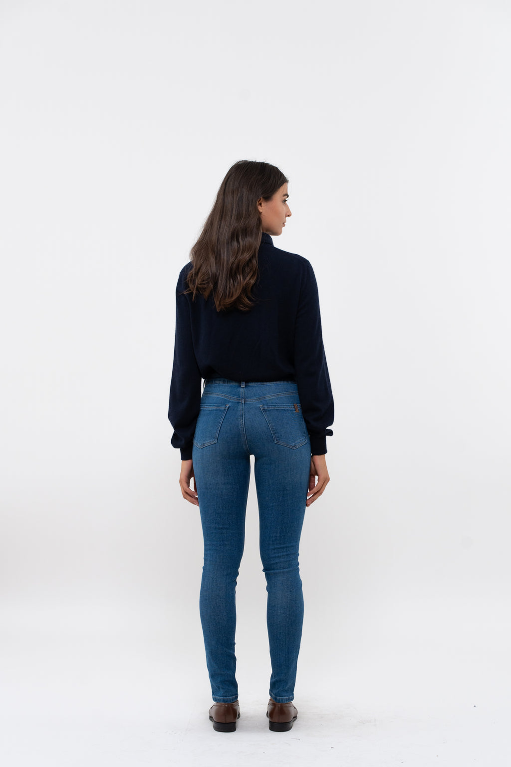 Pantalon Slim Bamboo Denim - Bleu Moyen - Femme